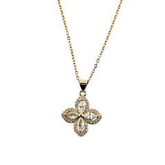 Gold Snowflake Pendant Necklace