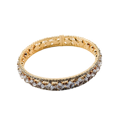 Rhinestone Rhombus Bangle