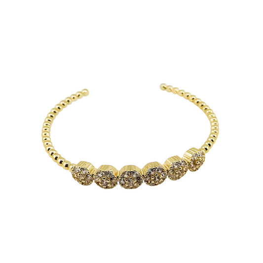 Gold Plated Opal Zircon Bangle