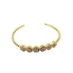 Gold Plated Opal Zircon Bangle