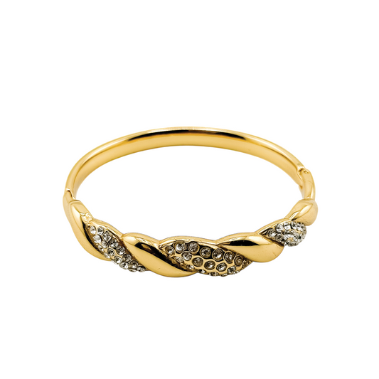 Premium Gold Plated Rhinestones Bangle